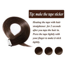Benehair Tape in Hair Extensions Human Hair Dark Brown Skin Weft 14 inches Long Straight Real Remy Hair Double Sided Invisible Tape ins for Women 20pcs 30g 14inch
