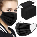 100PCS 3 ply black disposable face shield filter protection NNPCBT