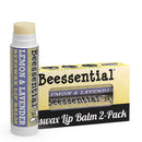 Beessential All Natural Lip Balm, Lemon Lavender, 2 Pack | For Dry and Chapped Lips, Great For Men, Women, and Children, Moisturizing Beeswax, Coconut, Shea and Cupuacu Butter Beessential