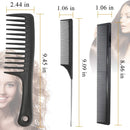 Styling Hair Comb Set - Wide Tooth Comb For Curly Hair - Anti Static Heat Resistant Tail Comb - for All Hair Types - Combs for Women/ Men - Barber Comb - Hair Cutting Comb (4 Pack) FANSTINOW