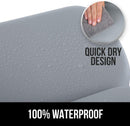 Gorilla Grip Comfort Slip Resistant Large Thick Soft Waterproof Relaxing Spa Bath Pillow, Fits Curved or Straight Back Tubs, Cushion Support Head and Neck in Tub, Bathtub Accessory, 3 Panel, Gray Gorilla Grip