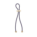Pulleez Plus Sliding Ponytail Holder, 13" - Gold Knot Metal Charms - Navy Elastic Hair Tie Bracelet Pulleez