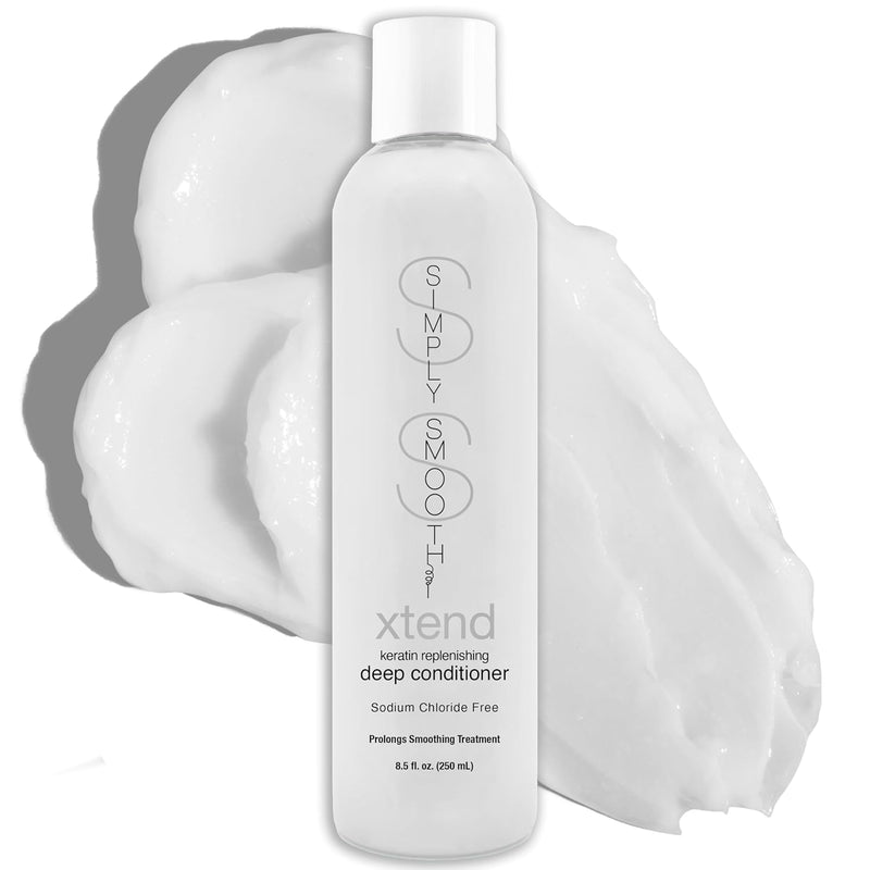 SIMPLY SMOOTH Xtend Keratin Deep Conditioner – Lightweight Hydrating Hair Mask for Dry, Damaged, Color-Treated, Curly, and Keratin-Treated Hair – Frizz Control, Repair, Softness, Shine, 8.5 oz Infinity Warehouse