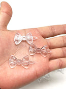Tara Girls Self Hinge Plastic Bow Hair Barrettes 20 Pieces Selection (Clear) Tara
