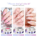 Morovan Builder Gel for Nails 3 colors 1oz LED/U V Gels Clear Pink White Strengthen Nail Extension Gel Nail Art Manicure Set with Nail Forms Morovan Store