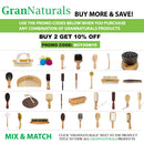 GranNaturals Wooden Comb Hair + Beard Detangler for Women and Men - Natural Anti Static Wood for Detangling and Styling Wet or Dry Curly, Thick, Wavy, or Straight Hair - Small Pocket Sized GranNaturals