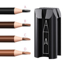 4-in-1 Plastic Duckbill-Shape Eyebrow Pencil Shaper - Eye Makeup Shaping Tool for Waterproof Peel Off Brow Pencils - Compact Cosmetic Shaper for Beginners & Professional Stylia