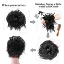Tousled Updo Messy Bun Hair Piece Fluffy Scrunchy Updo Hair Pieces for Women Wavy Hair Bun Scrunchies Donut Hairpiece Synthetic Ponytail Chignons With Elastic Rubber Band Brown Bleach Blonde Mixed Benehair Store