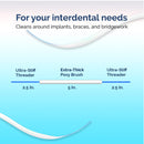 Proxysoft Dental Floss for Bridges and Implants 6 Packs - Floss Threaders for Bridges, Dental Implants, Braces with Extra-Thick Proxy Brush for Optimal Oral Hygiene -Teeth Bridge and Implant Cleaners Proxysoft