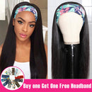 Headband Wig Human Hair Straight Human Hair Wigs for Black Women Glueless None Lace Front Wigs with Headbands Machine Made Brazilian Human Hair Wig 150% Density 28inch Grace Length Store