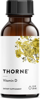 THORNE - Vitamin D Liquid - Vitamin D Supplement - Supports Healthy Bones and Muscles, Cardiovascular Health & Immune Function* - 1 Fl Oz (30 ml) - 600 Servings Infinity Warehouse