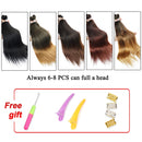 Pre-stretched Braids Hair 26 Inch 8 Packs Professional Itch Free Hot Water Setting Synthetic Fiber Ombre Yaki Texture Braid Hair Extensions 1B-30 Beyond Beauty Store