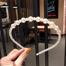 Aoxmas 3pcs White Faux Pearl Hairbands Bridal Hair Hoop Wedding Hair Accessories Pearl Headbands for Women Girls Aoxmas