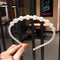Aoxmas 3pcs White Faux Pearl Hairbands Bridal Hair Hoop Wedding Hair Accessories Pearl Headbands for Women Girls Aoxmas