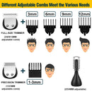 SURKER Beard Trimmer for Men Hair Clippers Body Mustache Nose Hair Groomer Cordless Precision Trimmer 6 in 1 Grooming Kit Waterproof USB Rechargeable SURKER
