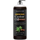 Majestic Pure Jamaican Black Castor Oil for Hair Growth & Natural Skin Care - Roasted & Cold-Pressed - Massage, Scalp, Hair and Nails - 16 fl oz MAJESTIC PURE