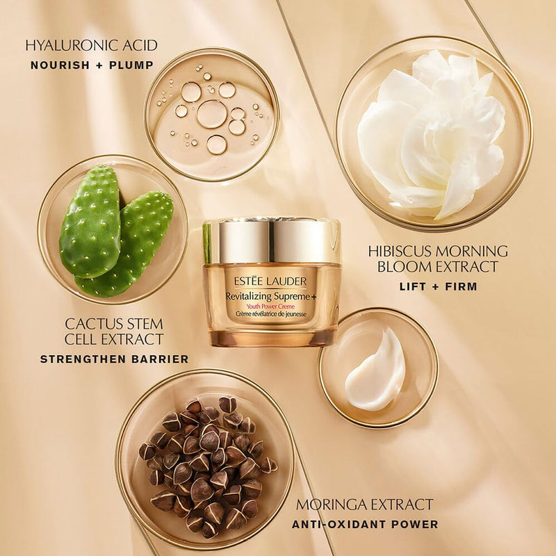 Estée Lauder Revitalizing Supreme+ Youth Power Cream Moisturizer with Hyaluronic Acid & Peptides | Anti-Aging Infinity Warehouse