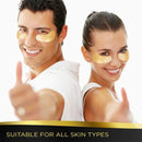 Adofect 30 Pairs Gold Collagen Under Eye Mask Anti-Aging Hyaluronic Acid 24k Gold Eye Patches for Moisturizing & Reducing Dark Circles, Luxury Gift for Women and Men, Gold Adofect