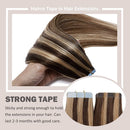 80g/pack Remy Tape in Hair Extensions Human Hair 12 Inch 40pcs Highlight