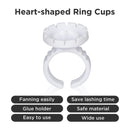 BEYELIAN Glue Rings, 100 Pcs Lash Glue Cups, Lash Extension Supplies, Lash Glue Holder for Volume Lashes Fan BEYELIAN