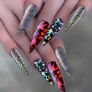 SXC G-17 Nail Foil Glue Gel with Foil Stickers Set Nail Transfer Tips Manicure Art DIY 2X 15ML, 20PCS Stickers, UV LED Lamp Required(Holo Series) SXC