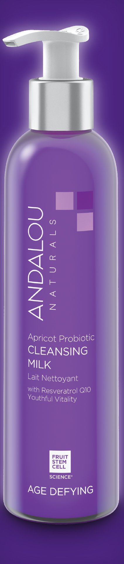 Andalou Naturals AGE DEFYING Apricot Probiotic Cleansing Milk, Andalou Naturals Facial Cleanser, Anti Aging Skin Care that Gently Cleanses, 6 oz. Andalou Naturals