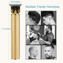 Hair Clippers for Men, Electric Pro Li Outliner Grooming Rechargeable Cordless Close Cutting T-Blade Trimmer for Men 1.5/3/6/9 mm Baldheaded Hair Clippers Zero Gapped Detail Beard Shaver (Gold) GOODAN