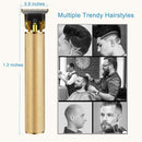 Hair Clippers for Men, Electric Pro Li Outliner Grooming Rechargeable Cordless Close Cutting T-Blade Trimmer for Men 0/1.5/3/6/9 mm Baldheaded Hair Clippers Zero Gapped Detail Beard Shaver (Gold) GOODAN