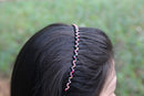Yeshan Rhinestone and Crystal Headbands For Women with Teeth Comb, Non-slip Hard Plastic Headbands In Wave shape,Pack of 4 Yeshan