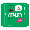FaceTory Let's Talk, Vitality Pomegranate Antioxidant Firming Mask - Lifting, Firming, and Hydrating (Pack of 5) FACETORY Store