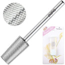 Premium Pana 3/32" Tapered Barrel Carbide Nail Bit -For Electric Dremel Drill Machine, Nail Art Design, Manicure, Pedicure, Nail File, Cuticle Clean etc. (Extra Fine Grit- Silver) PANA