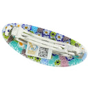 GlassOfVenice Murano Glass Millefiori Oval Hair Clip - Pastels GlassOfVenice