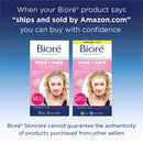 Bioré Nose+Face, Deep Cleansing Pore Strips, 7 Nose + 7 Chin or Forehead, with Instant Blackhead Removal and Pore Unclogging, 14 Count, Oil-free, Non-Comedogenic Use Bioré