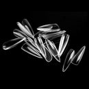 JASSINS False Nail Tips Artificial Nails,100 PCS Fake Clear Full Cover Nails 10 Sizes (Long Stiletto) JASSINS