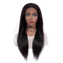 BLY Straight Lace Front Wigs Human Hair with Baby Hair Brazilian Virgin Hair 22 Inch for Black Women 150% Density Pre Plucked 13x4 Swiss Lace Size Part Natural Black Color BLY Store