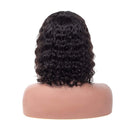 ISEE Hair 12 Inch Short Bob Wigs Deep Wave Lace Frontal Human Hair Wigs Brazilian Virgin Human Hair Wigs for Black Women Glueless Pre Plucked with Baby Hair Natural Black 150% Density ISEE