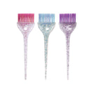 Colortrak 3 Pack Colours Tint Brushes, Multicolor Glitter Brush Trio, Colorful Blend of Soft Feathered Bristles, Cosmic Multicolor Glitter Handle, 3 Brushes Per Pack, 3.5 x 11 inch Pack Colortrak