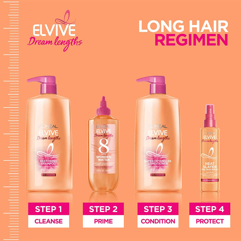 L'Oreal Paris Elvive Dream Lengths Heat Slayer Pre-Iron Spray Leave-In, 4.4 Ounce L'Oreal Paris