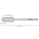 PANA Professional 3/32" Shank Size - Smooth Top Small Barrel Silver Carbide Bit Medium Grit - Nail Drill Bit for Dremel Machine PANA