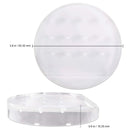 PANA Nail Drill Bit Holder Stand Display Organizer- Dust Proof Storage Container Box Case Tools for Home Use or Nail Salon - (12 Holes, Round (Clear)) PANA