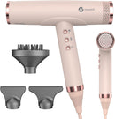 slopehill Professional Ionic Hair Dryer, High-Speed Blow Dryer with Brushless Motor for Salon Use, Lightweight Compact Hairdryer for Travel, Low Noise Quiet for Home, Ceramic Pink Infinity Warehouse