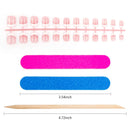 Yokilly 120 Pieces Natural French Fake Nails,Acrylic False Nails Kit Including 12 Different Size Short Press on False Nails,Pink White Nails Tips Sets with Nail Glue Stickers,Files and Stick (120 Pcs) Yokilly