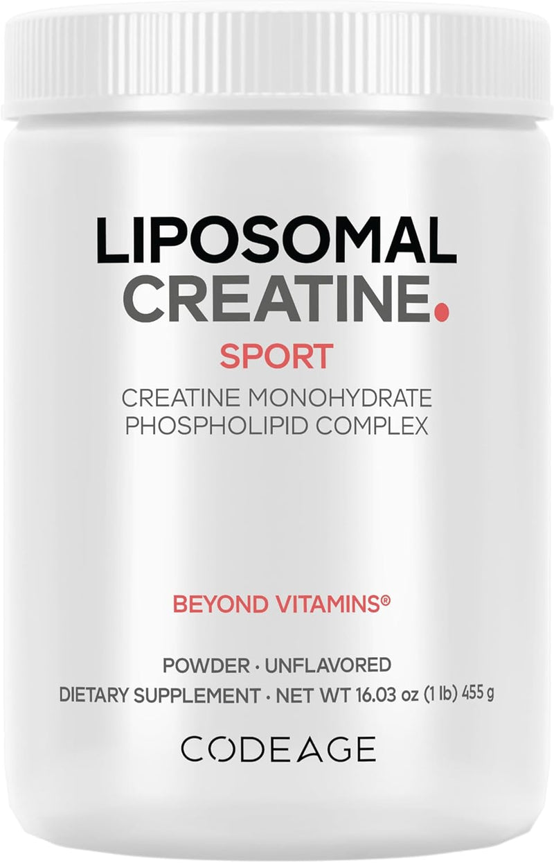 Codeage Liposomal Creatine Powder Supplement - 3-Month Supply - 5000mg Creatine Monohydrate Pre Workout & Post Workouts - Unflavored Creatine, Pure Creatine Powder, Creatinine for Sports - 90 Servings Infinity Warehouse