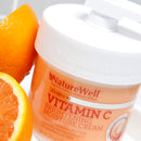 NATUREWELL Vitamin C Brightening Moisture Cream for Face, Body, & Hands, Visibly Enhances Skin Tone, Helps Improve Overall Texture & Provides Lasting Hydration, Pack of 2 (10 Oz each) NATURE WELL