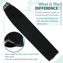Moresoo Seamless Hair Extensions Clip in Human Hair 14inch Black Hair Clip in Hair Extensions Remy Hair