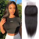 QTHAIR 12a Grade Straight Human Hair Lace Closure 18" 130% Density Unprocessed Straight Human Hair Lace Closure QTHAIR