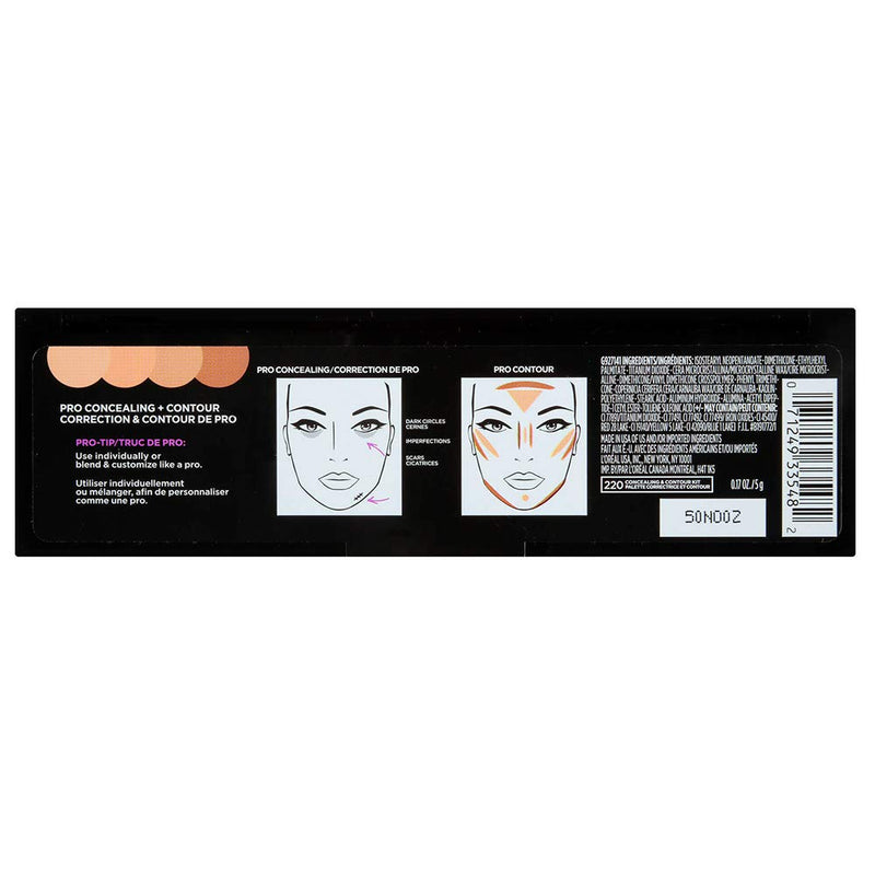 L'Oréal Paris Infallible Total Cover Concealing and Contour Kit, 0.17 oz. L'Oréal Paris