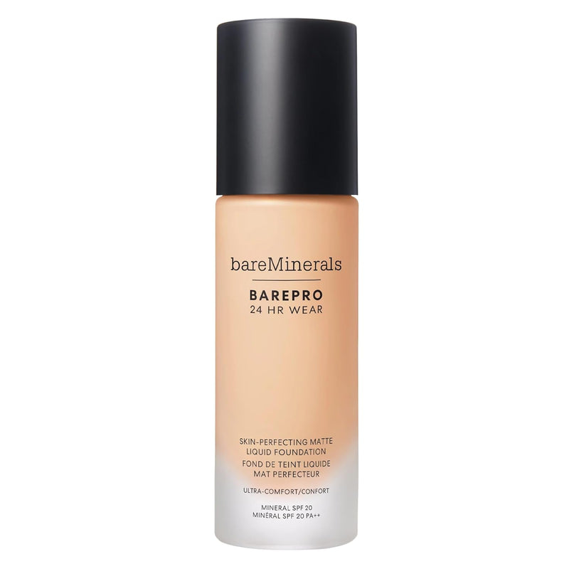 bareMinerals Barepro Performance Wear Liquid Foundation SPF 20, Breathable Makeup for Face, Full Coverage, 24HR Wear, Natural Matte Finish, Vegan Infinity Warehouse