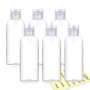 Plastic Travel Bottles,100ml/3.4oz Empty Small Squeeze Bottle Containers for Toiletries With Flip Cap(6 Pack) YICTEK