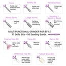 AIRSEE Portable Electric Nail Drill Professional Efile Nail Drill Kit For Acrylic, Gel Nails, Manicure Pedicure Polishing Shape Tools with 11Pcs Nail Drill Bits and 56 Sanding Bands AIRSEE